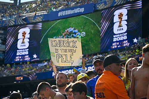 EAST RUTHERFORD, UNITED STATES - June 13: Fans seen prior the of Brazil v Morocco match during the FIFA World Cup 2026 Group C match between Brazil and Morocco on June 13, 2026