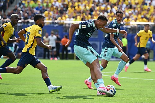 EAST RUTHERFORD, UNITED STATES - June 25: Alexander Nubel #22 of Germany in action during the FIFA World Cup 2026 Group E match between Ecuador  and  Germany on June 25, 2026 MetLife Stadium, East Rutherford, New Jersey