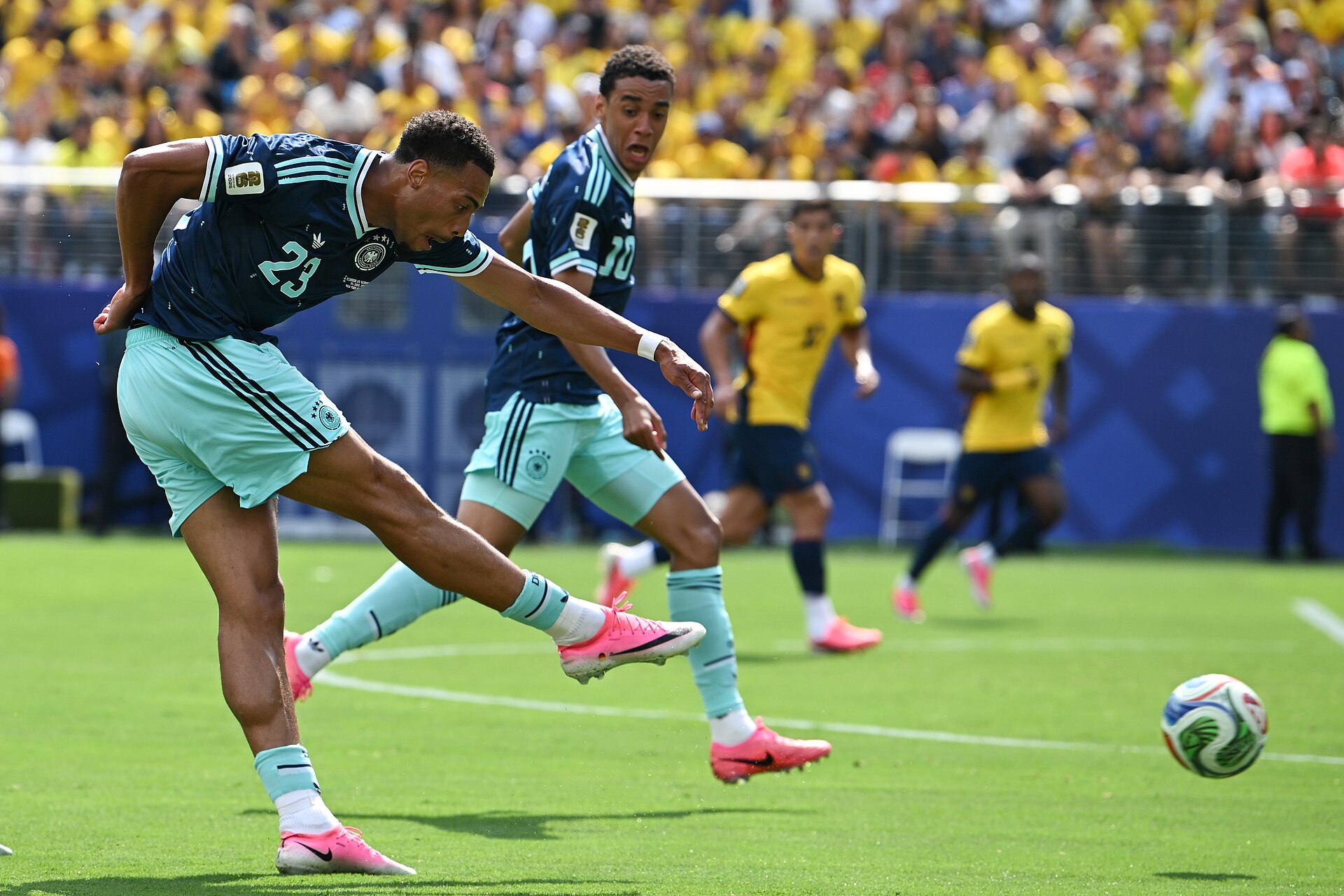 EAST RUTHERFORD, UNITED STATES - June 25: Alexander Nubel #22 of Germany in action during the FIFA World Cup 2026 Group E match between Ecuador  and  Germany on June 25, 2026 MetLife Stadium, East Rutherford, New Jersey