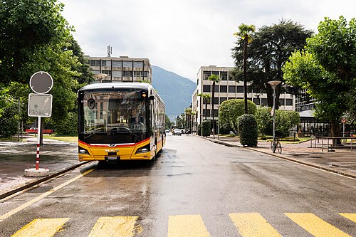 Festival bus at the 2026 Locarno Film Festival
