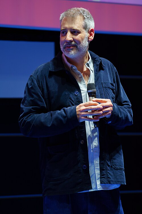 Grégory Magne on the stage for Albéniz Cinema at the 2025 Malaga French Film Festival