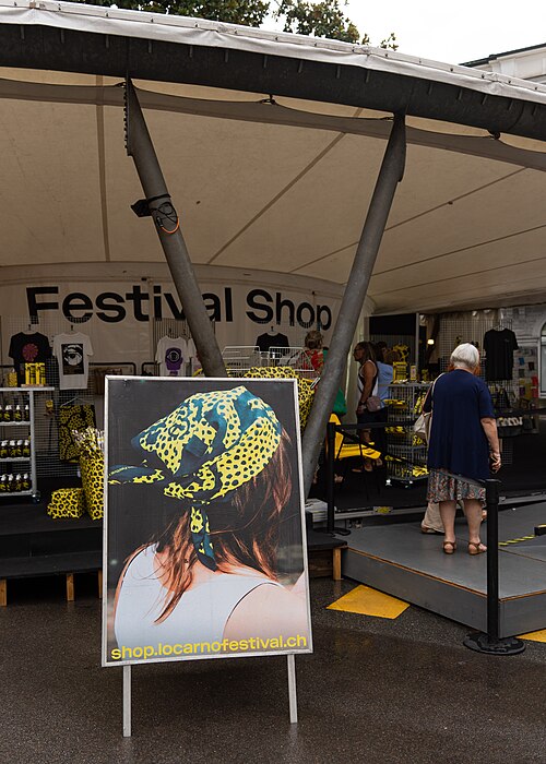 Festival shop at the 2026 Locarno Film Festival