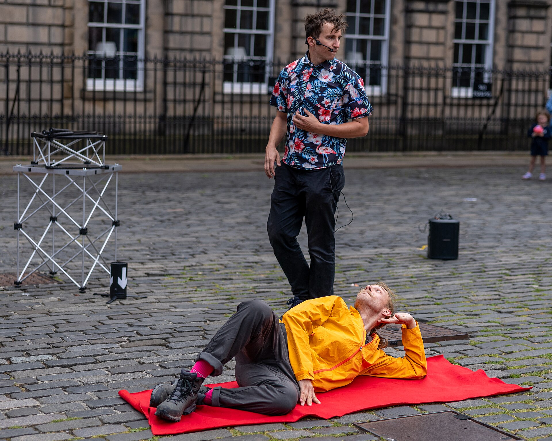 Fire and Whip performer at the 2025 Edinburgh Festival Fringe.