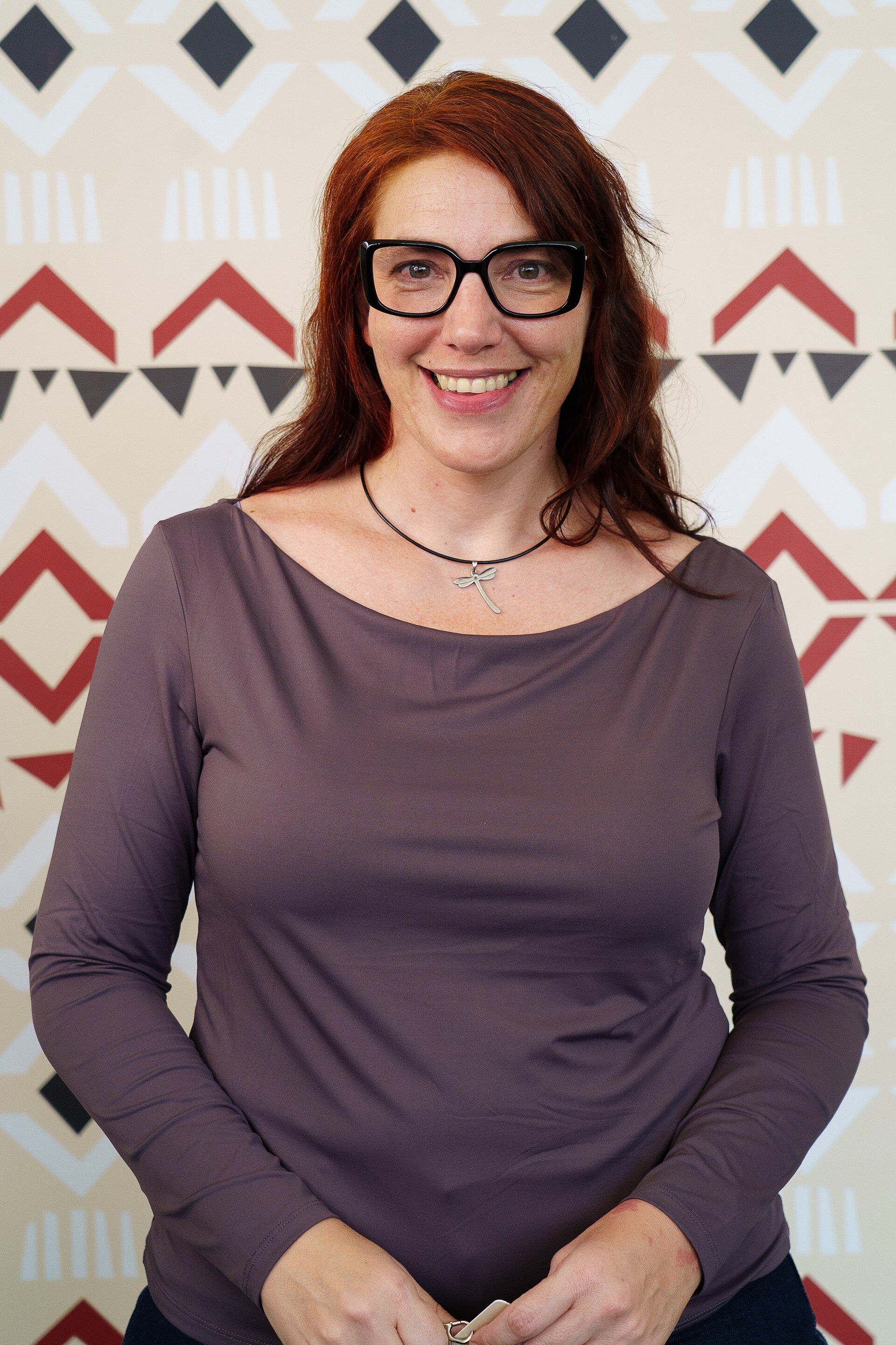 Florencia Claes portrait at Wikimania 2025 WikiPortraits Studio