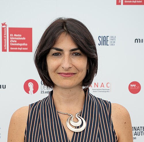 Floriana Pinto at the premiere of Waiting for Ken Loach at Venice Film Festival 2026.