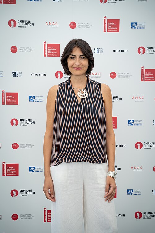 Floriana Pinto at the premiere of Waiting for Ken Loach at Venice Film Festival 2026.