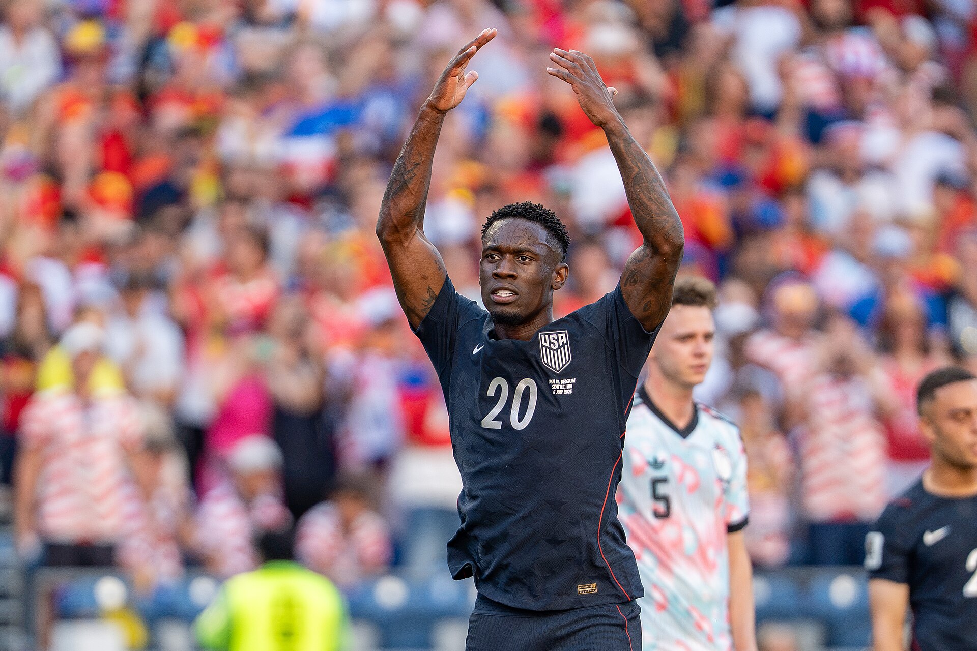 Folarin Balogun during Belgium v United States at the 2026 FIFA World Cup