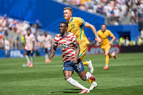 Folarin Balogun during United States v Australia on 19 June 2026 at the 2026 FIFA World Cup