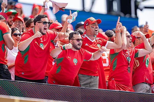 Morocco fans during France v Morocco at the 2026 FIFA World Cup