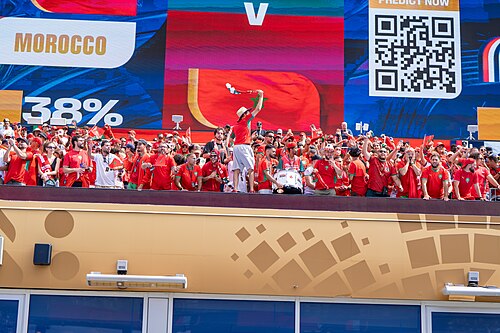 Morocco fans during France v Morocco at the 2026 FIFA World Cup