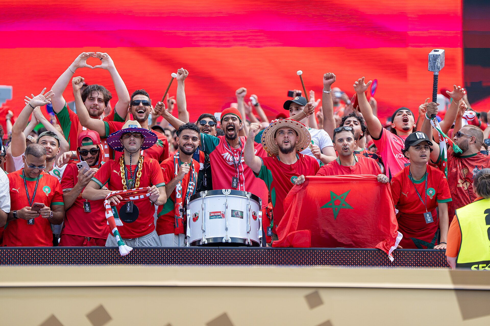 Morocco fans during France v Morocco at the 2026 FIFA World Cup