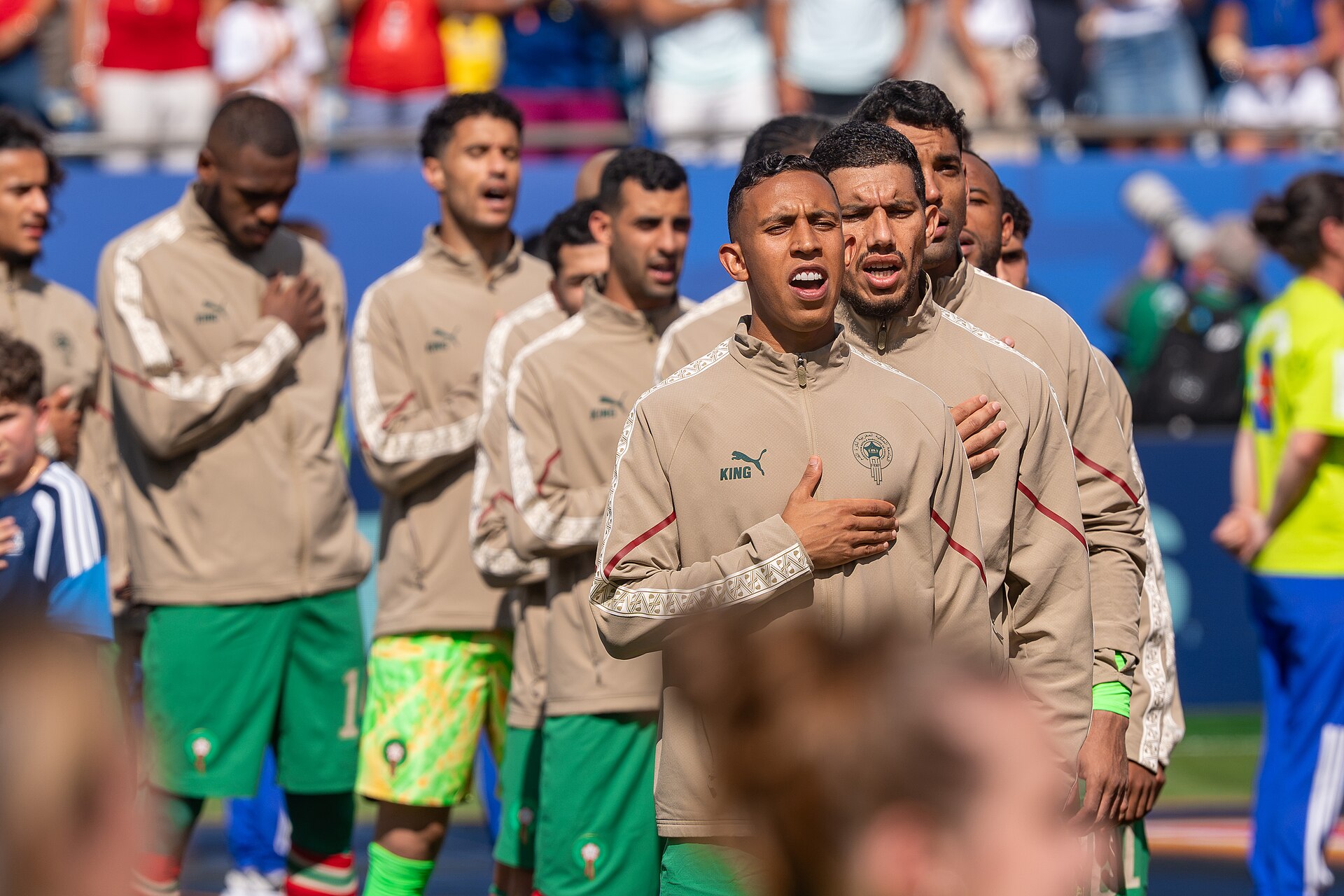 Morocco team during France v Morocco at the 2026 FIFA World Cup