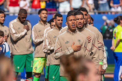 Morocco team during France v Morocco at the 2026 FIFA World Cup