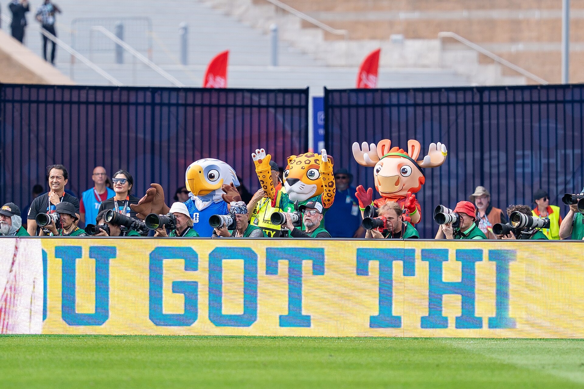 World Cup mascots during France v Morocco at the 2026 FIFA World Cup