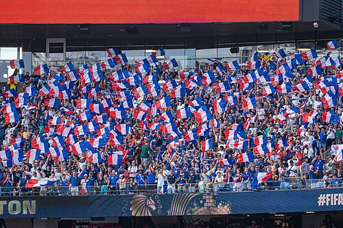 France fans during France v Morocco at the 2026 FIFA World Cup