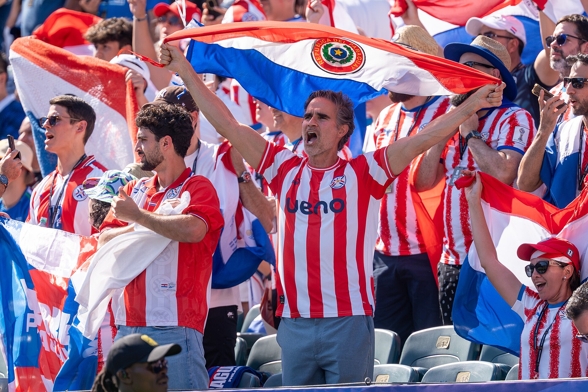 Paraguay fans during France v Paraguay at the 2026 FIFA World Cup