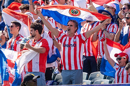 Paraguay fans during France v Paraguay at the 2026 FIFA World Cup