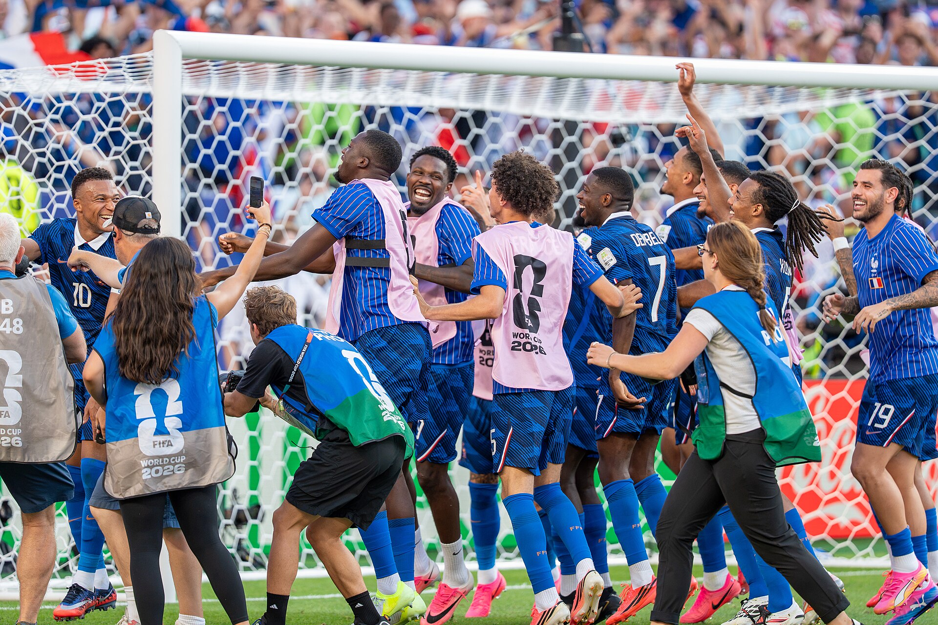France celebrations during France v Paraguay at the 2026 FIFA World Cup