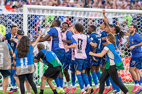 France celebrations during France v Paraguay at the 2026 FIFA World Cup