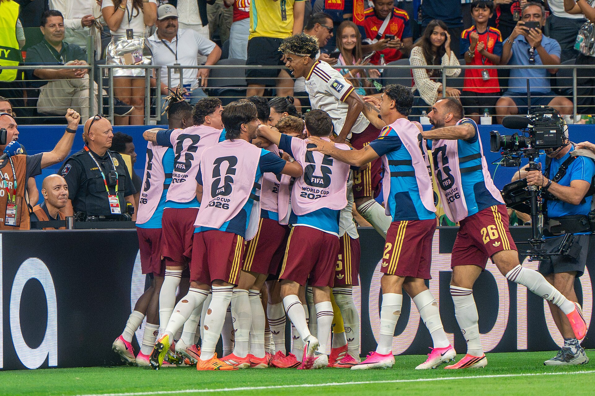 Spain goal celebration during France v Spain at the 2026 FIFA World Cup