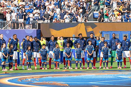 France lineup during France v Sweden at the 2026 FIFA World Cup
