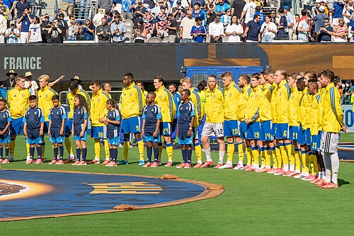Swedish team during France v Sweden at the 2026 FIFA World Cup