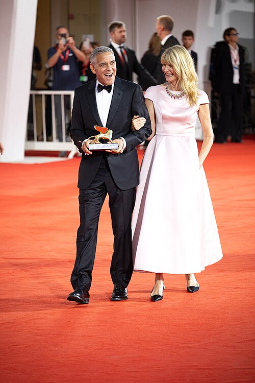 GEORGE CLOONEY GOLDEN LION FOR LIFETIME ACHIEVEMENT with Laura Dern at the 83rd Venice FILM festival-35