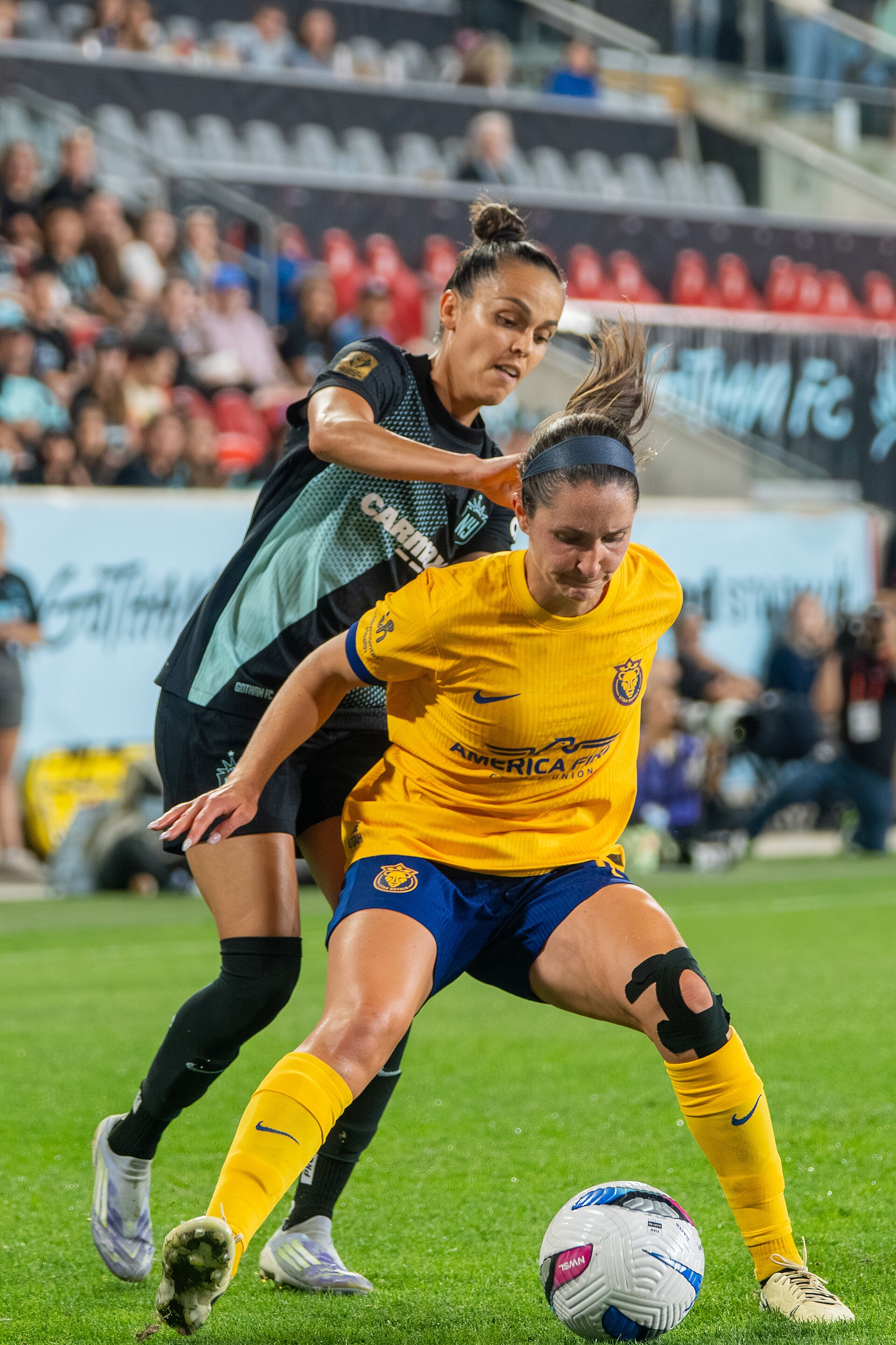 Gabi Portilho Kaleigh Riehl during Gotham FC vs Utah Royals on 23 Aug 2025