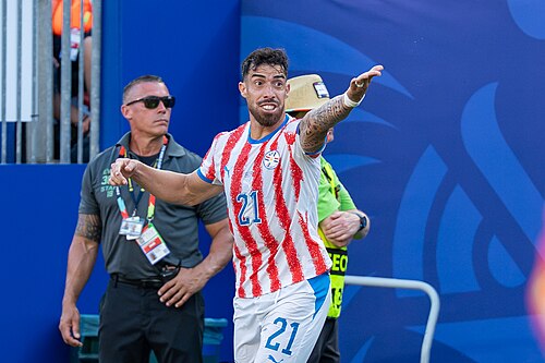 Gabriel Avalos during France v Paraguay at the 2026 FIFA World Cup