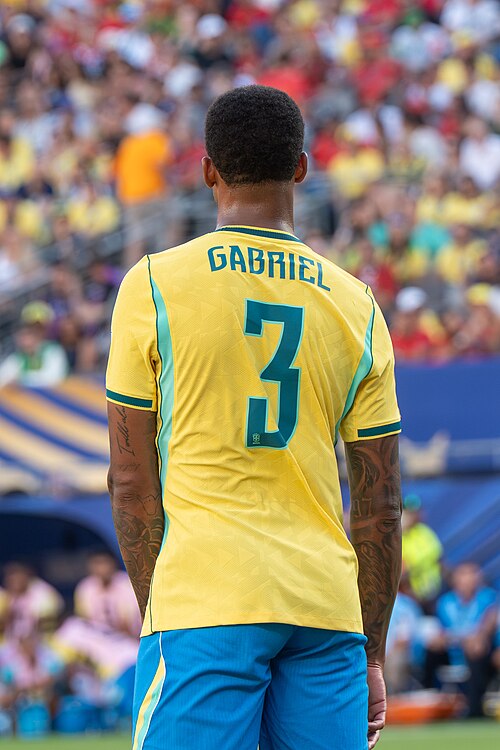 Gabriel Magalhaes during Brazil v Morocco on 13 June 2026 at the 2026 FIFA World Cup at NY/NJ Stadium in East Rutherford, NJ