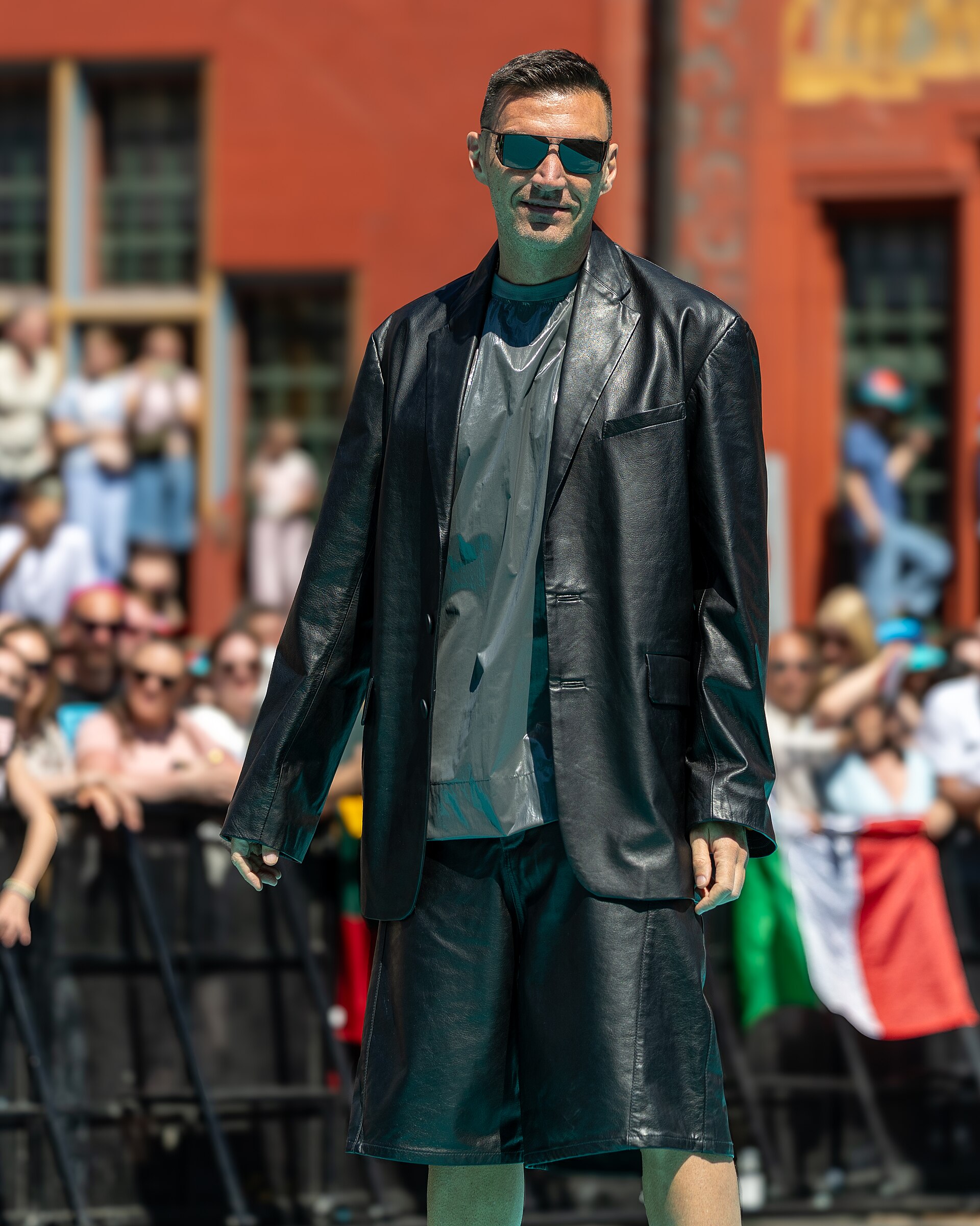 Gabry Ponte, representing San Marino, on the Turquoise Carpet at Eurovision 2025 in Basel, Switzerland.
