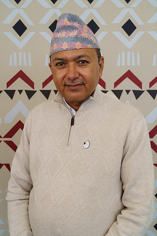 Ganesh Paudel portrait at Wikimania 2025 WikiPortraits Studio