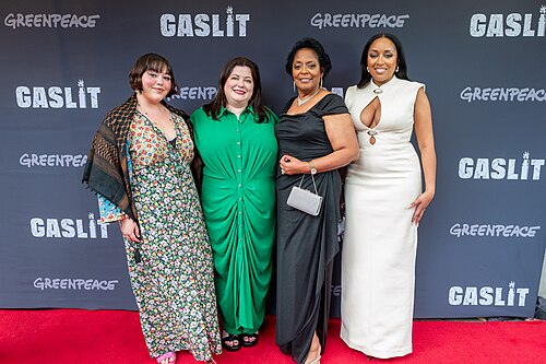Chloe Torres, Katie Camosy, Sharon Lavigne and Shamyra Lavigne (Director and subjects of the film) attend the NY premiere of "Gaslit" at IFC Center