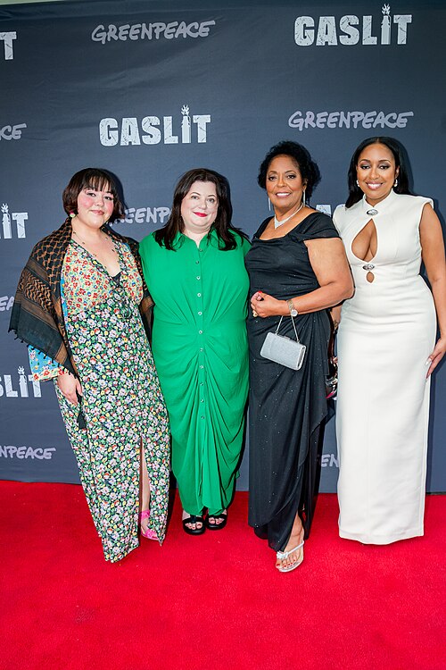 Chloe Torres, Katie Camosy, Sharon Lavigne and Shamyra Lavigne (Director and subjects of the film) attend the NY premiere of "Gaslit" at IFC Center