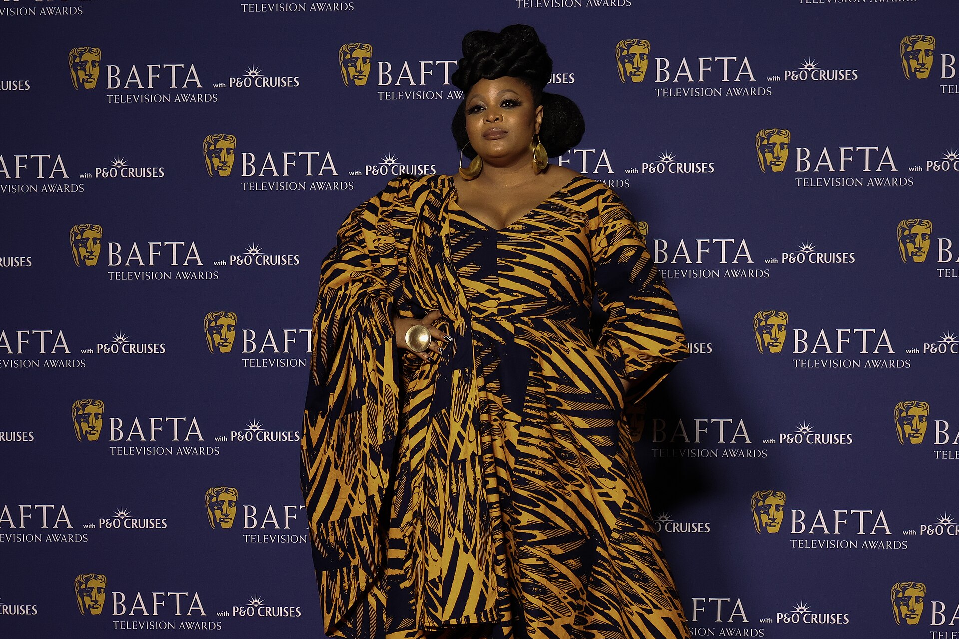 Gbemisola Ikumelo who presented a BAFTA TV Award, May 26