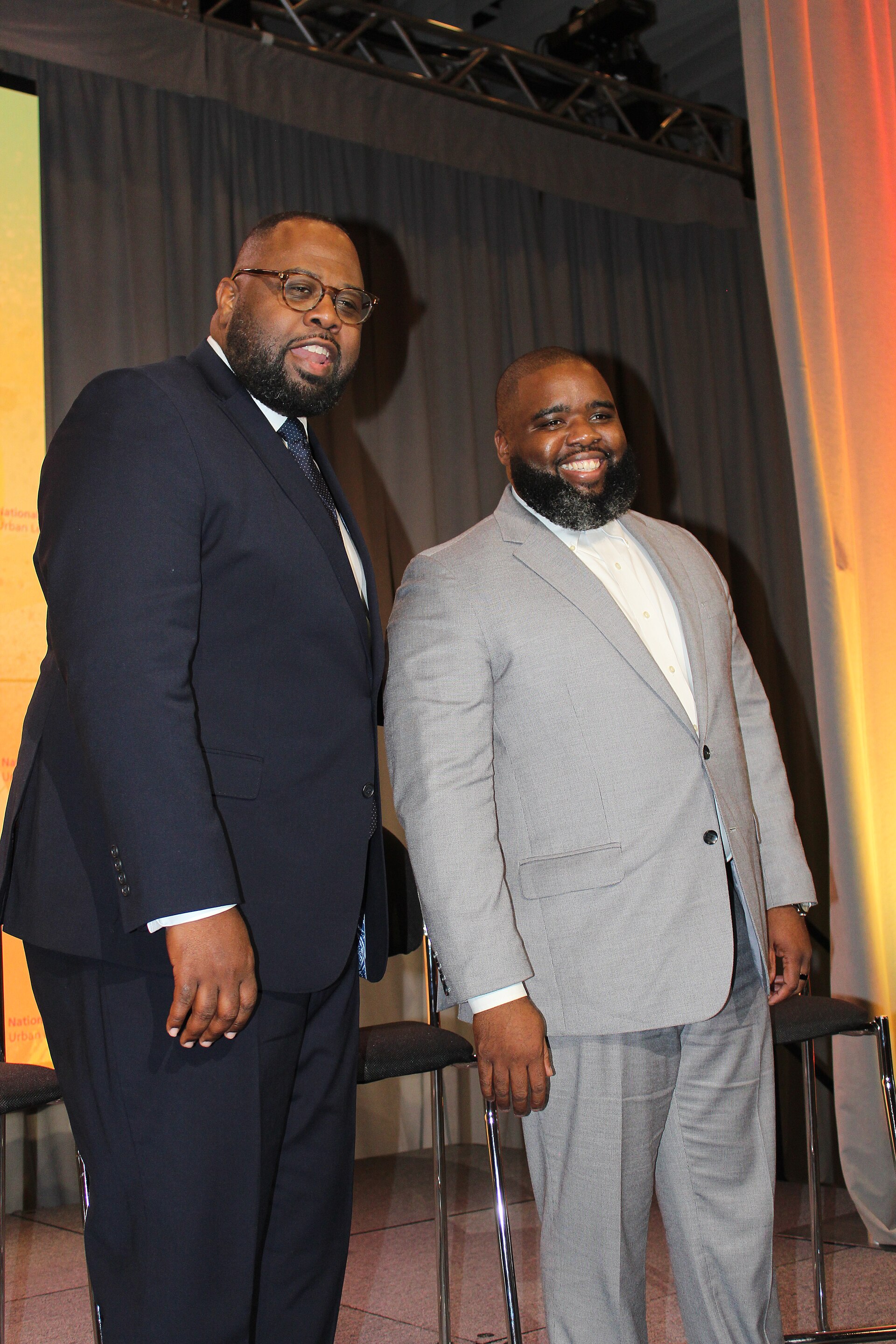 Genaro Stewart, Director of National Security and Policy, The Pentagon; Conference Co-Chair, National Urban League Young Professionals, and Vincent Evans Executive Director of the Congressional Black Caucus, at the 2025 National Urban League Conference.