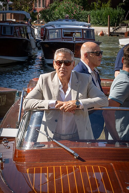 George Clooney arriving at the Hotel Excelsior at Venice Film Festival 2026.
