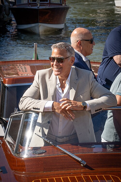 George Clooney arriving at the Hotel Excelsior at Venice Film Festival 2026.