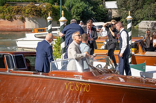 George Clooney arriving at the Hotel Excelsior at Venice Film Festival 2026.