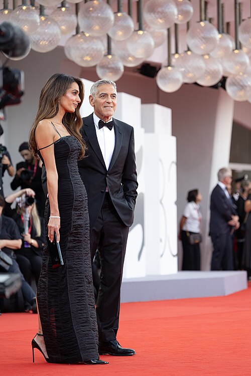 George clooney and Amal on the red carpet in Venice Film Festival -32