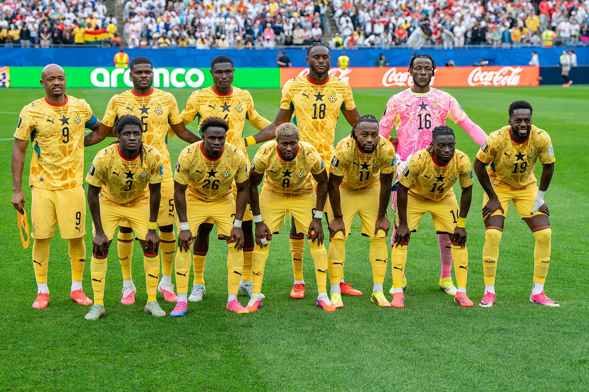 Ghana Starting XI during England v Ghana on 23 June 2026 at the 2026 FIFA World CupWikiPortraits at 2026 FIFA World Cup (England v Ghana, 23 June 2026)