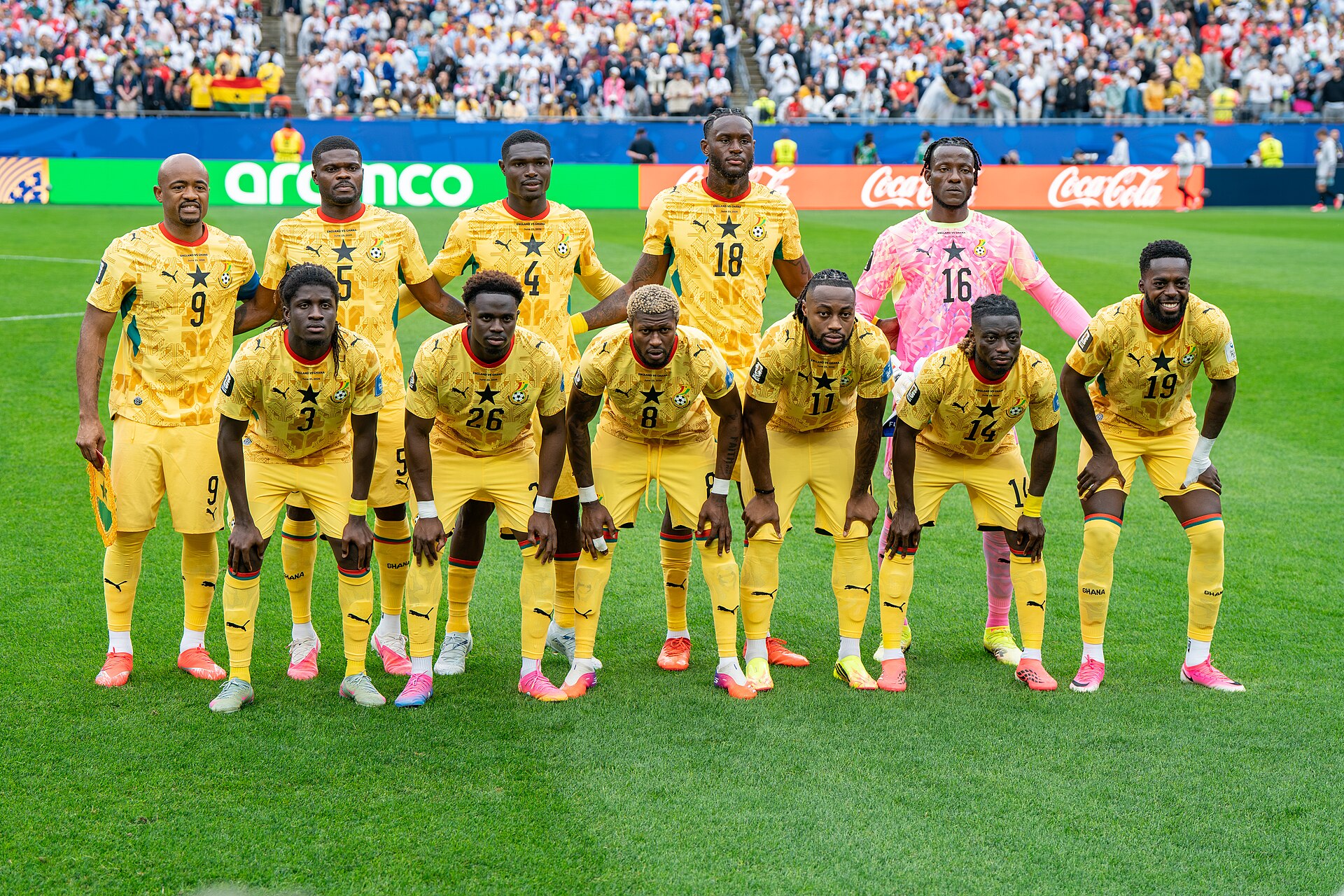 Ghana Starting XI during England v Ghana on 23 June 2026 at the 2026 FIFA World CupWikiPortraits at 2026 FIFA World Cup (England v Ghana, 23 June 2026)