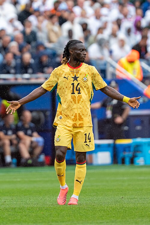 Gideon Mensah during England v Ghana on 23 June 2026 at the 2026 FIFA World CupWikiPortraits at 2026 FIFA World Cup (England v Ghana, 23 June 2026)