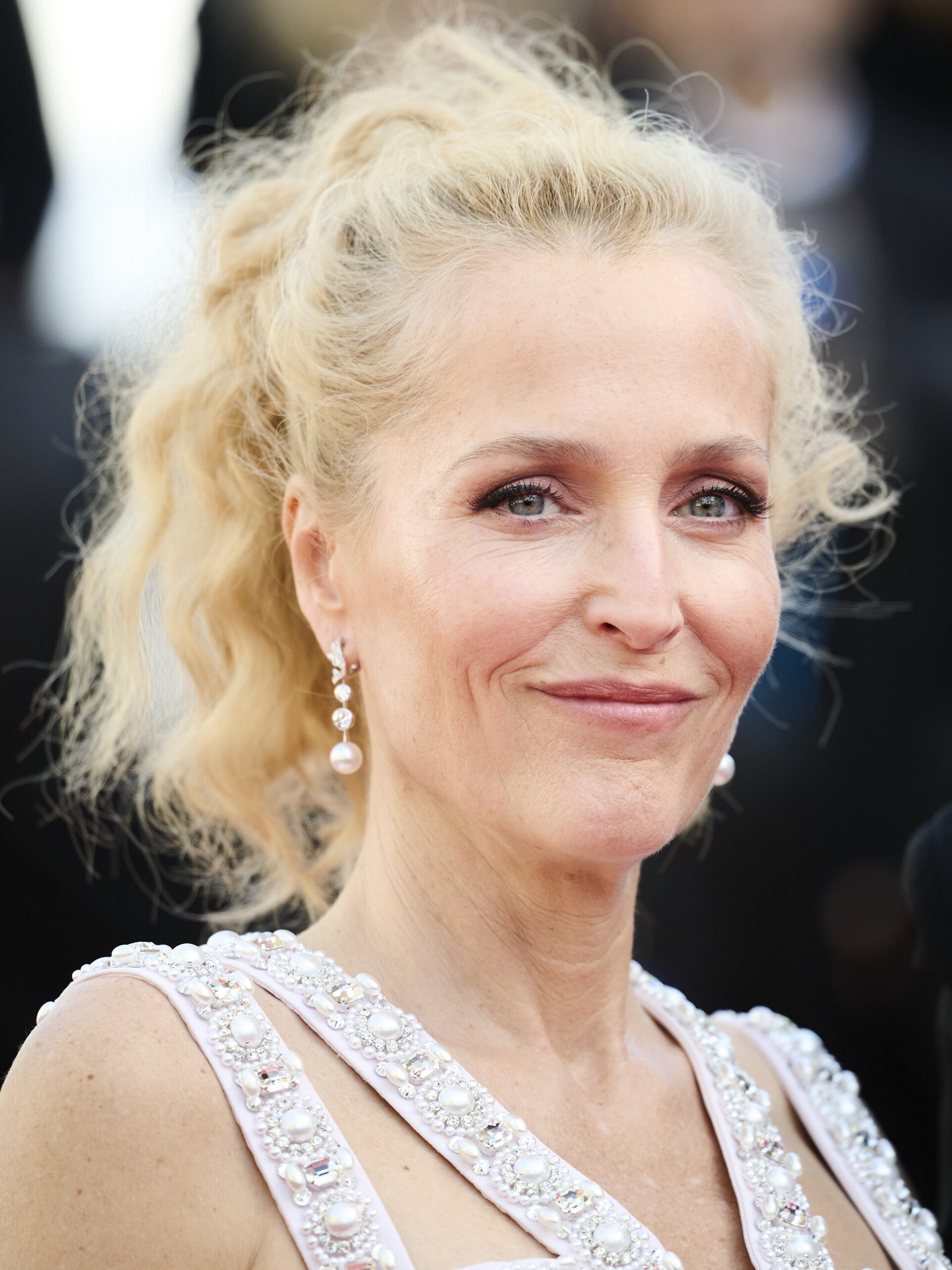 Gillian Anderson attends the "La Vie D'Une Femme" screening during the 79th annual Cannes Film Festival at Palais des Festivals on May 13, 2026