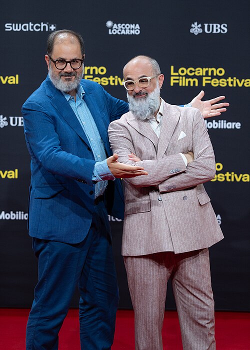 Giona A. Nazzaro and guest on the red carpet at the 79th Locarno Film Festival 2026
