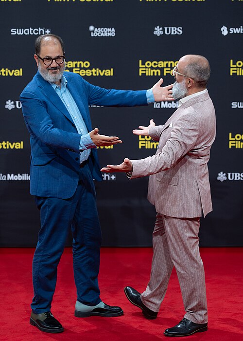 Giona A. Nazzaro and guest on the red carpet at the 79th Locarno Film Festival 2026