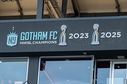 Gotham Championship banners during Gotham FC v Racing Louisville on May 3, 2026
