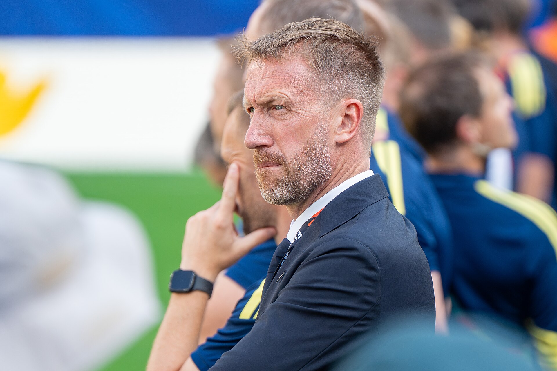 Graham Potter during France v Sweden at the 2026 FIFA World Cup