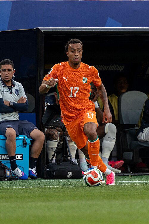 Guela Doue during Côte d'Ivoire v Ecuador on 14 June 2026 at the 2026 FIFA World Cup