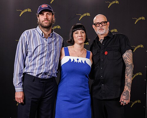Guillaume Vasseur, Emmanuelle Lane, Dens Côté at the 79th Locarno Film Festival on August 08, 2026 in Locarno, Switzerland.